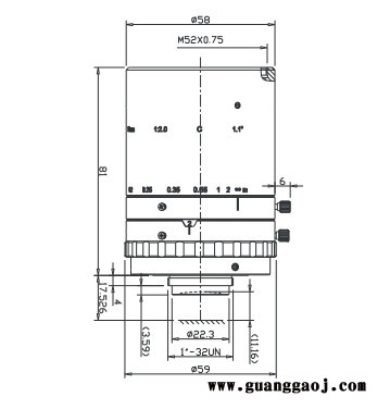 浩蓝光电AZUREphotonics AZURE-5020SF 手动光圈定焦镜头图1