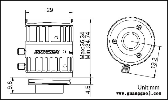 HIKVISION海康威视     FA镜头      MVL-HF0828M-6MP        工业镜头图1