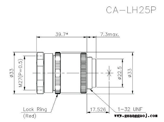 基恩士KEYENCE CA-LH25P  低失真工业镜头图5