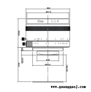 浩蓝光电AZUREphotonics AZURE-5018MT 手动光圈定焦镜头图3