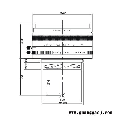 浩蓝光电AZUREphotonics AZURE-3525MF 手动光圈定焦镜头图3