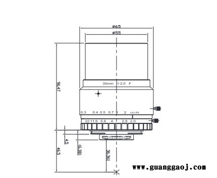浩蓝光电AZUREphotonics AZURE-3520MF 手动光圈定焦镜头图2