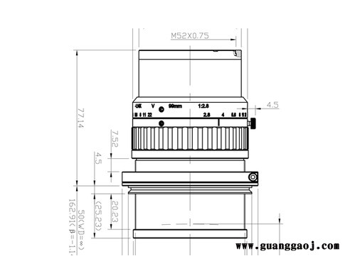 浩蓝光电AZUREphotonics ELS-99/2.8V16K-1.14X V接口工业镜头图4