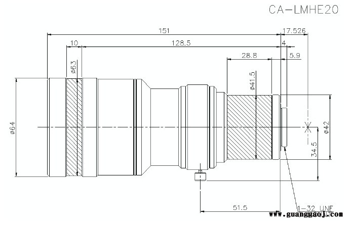 基恩士KEYENCE  CA-LMHE20  CA-L系列 工业镜头图1
