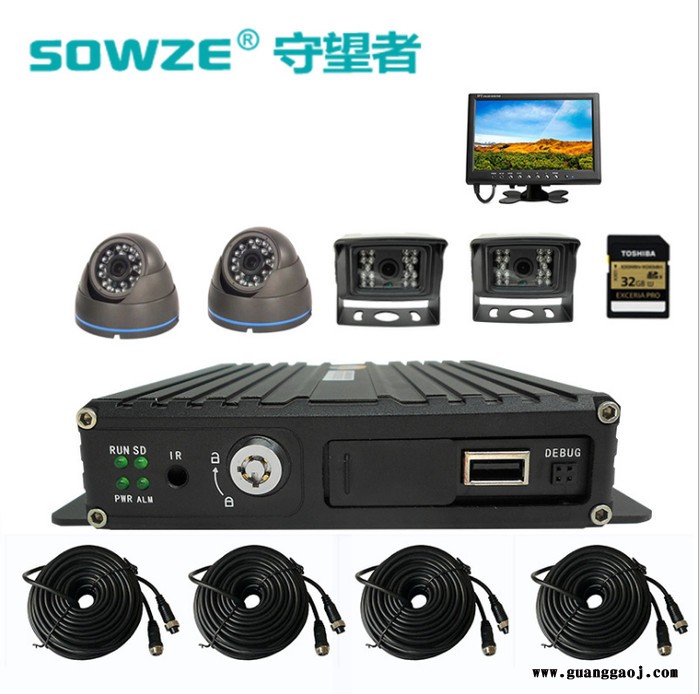 守望者 **车内监控高清摄像机130万红外4G远程云台摄像机平台对讲车载录像存储GPS定位回放轨迹夜视黑白效果图2