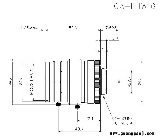 基恩士KEYENCE  CA-LHW16  CA-L系列 工业镜头图5