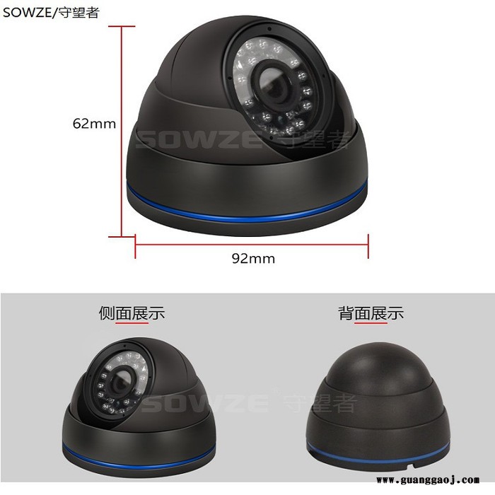 守望者1080P车载室内海螺半球摄像机监控 星光级红外夜视百万电子摄像头高清宽动态音频摄像机120度广角摄像头图5