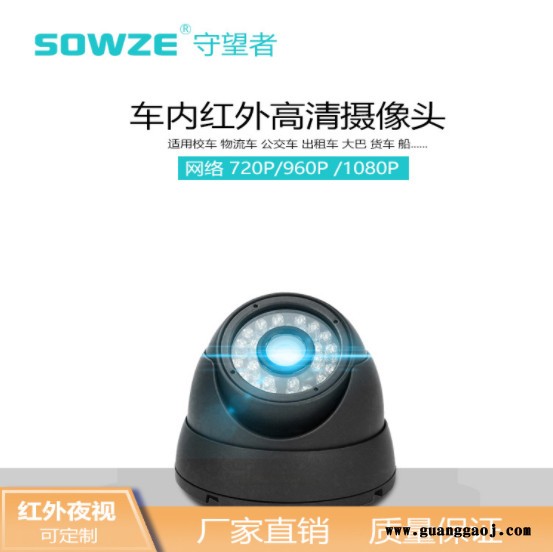 AHD高清3寸金属红外半球车载摄像机公交车大巴车摄像头图5