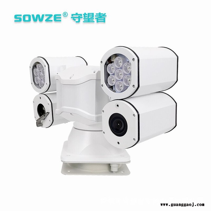 厂家直供可见光+热成像+白光灯 4筒网络高清云台摄像机 巡检机器人用云台图2