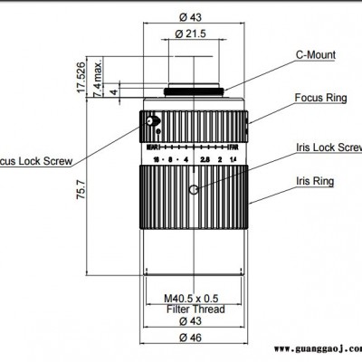 日本茉丽特     C口系列       ML-U1214MP9       百万像素    工业镜头