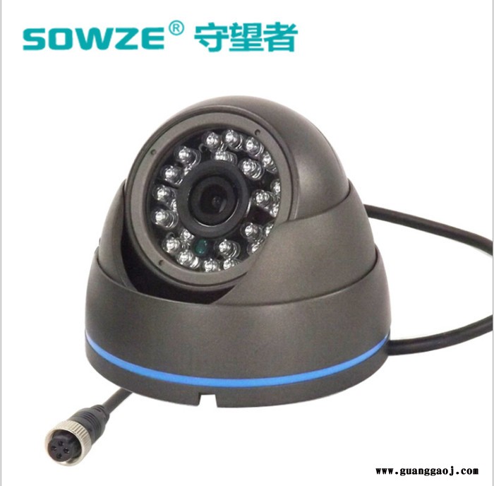 sowze厂家 SDI高清红外摄像机 200万海螺半球24灯车内黑白监控 30帧星光级带菜单线 **救护车公交车图5