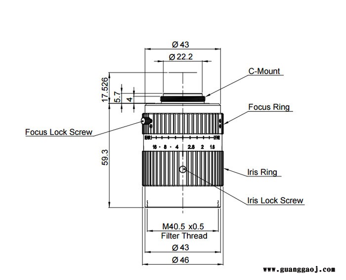 日本茉丽特     C口系列       ML-U5016MP9       百万像素    工业镜头图2