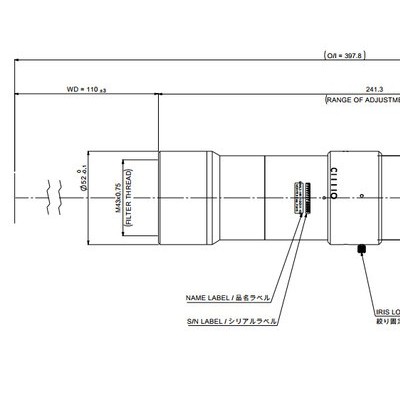日本茉丽特          MML3-HR110VI-43F    百万像素    远心工业镜头