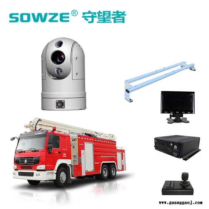 厂家供应铝合金红外车载云台摄像机 消防车4g车载视频监控系统 车载红外球机ptz图1
