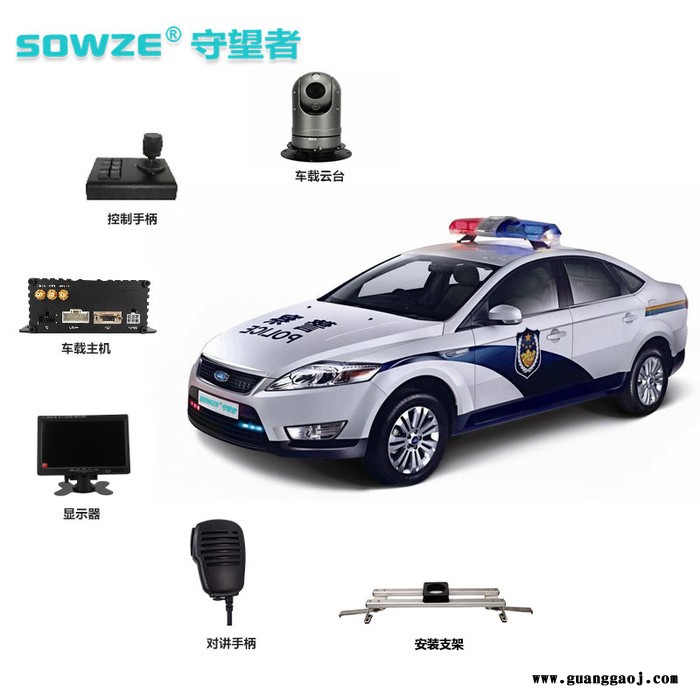 守望者厂家提供行政执法车载监控套装AHD200万高清车载球型云台实时录像录音图3