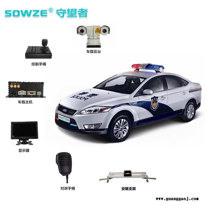 守望者网络信号T型激光补光云台摄像机视频监控套装130万像素20倍变焦夜视大于500米可定制远程监控功能车顶安装图2