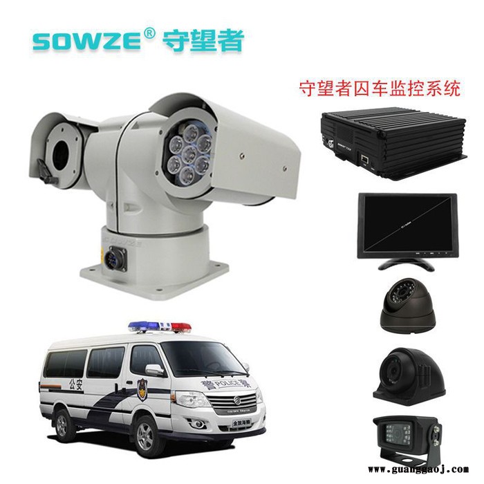 **监控高清车载监控系统 全景巡逻车监控 360度无死角高清监控 守望者车载监控警灯带云台图3