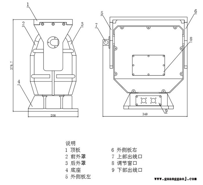 供应飞越 重载云台  森林防火 边防海防云台  车载云台 济南飞越FY-SP5035云台图3