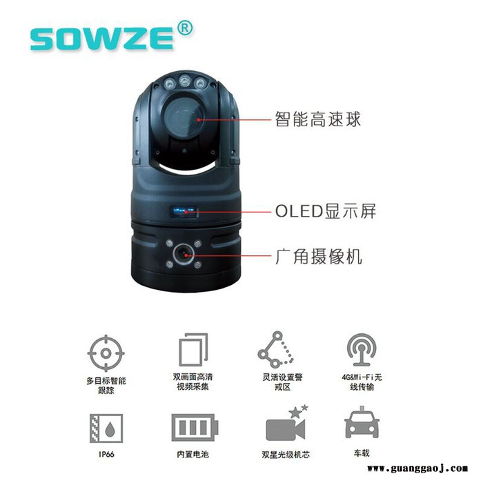 守望者4G 双目人脸抓拍4G布控球高清防水布控200万高清星光枪机可实时跟踪抓取移动目标人图4