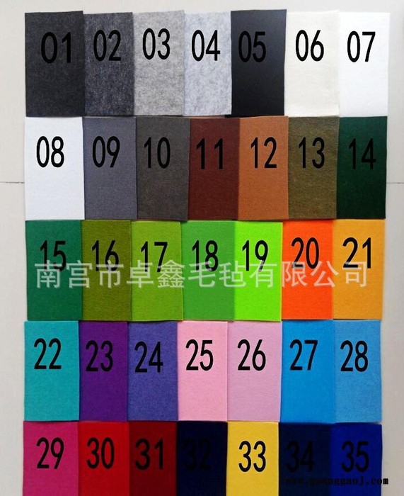 直销彩色毛毡布不织布无纺布摄影背景布手工包包专用毛毡
