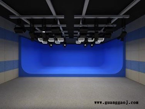 安尼兴业演播厅摄影灯光布局中小型实景演播室摄影棚多机位录课室灯光方案图2