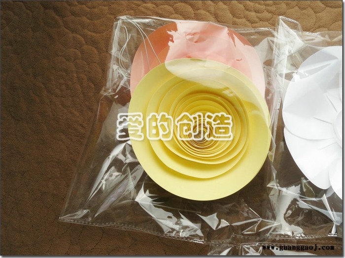 爱的创造婚庆装饰纸质工艺橱窗展示影楼摄影背景花墙仿真纸艺花套餐100朵OTAH-01图7