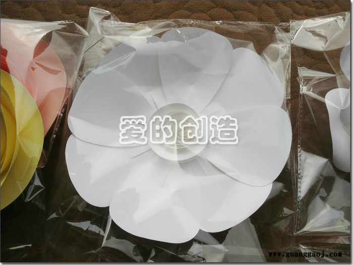 爱的创造婚庆装饰纸质工艺橱窗展示影楼摄影背景花墙仿真纸艺花套餐100朵OTAH-01图6