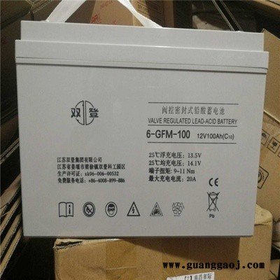 双登 12v 100ah 6-GFM-100备用电源蓄电池 EPS电源厂家批发价格 双登铅酸蓄电池