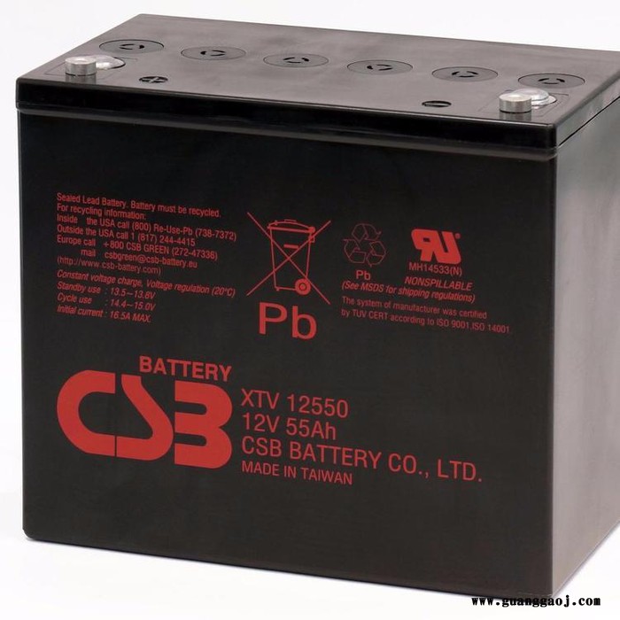 CSB蓄电池GP12240 12V24AH消防电池 UPS电源电池 EPS直流屏电池 机房配电室电源蓄电池图2