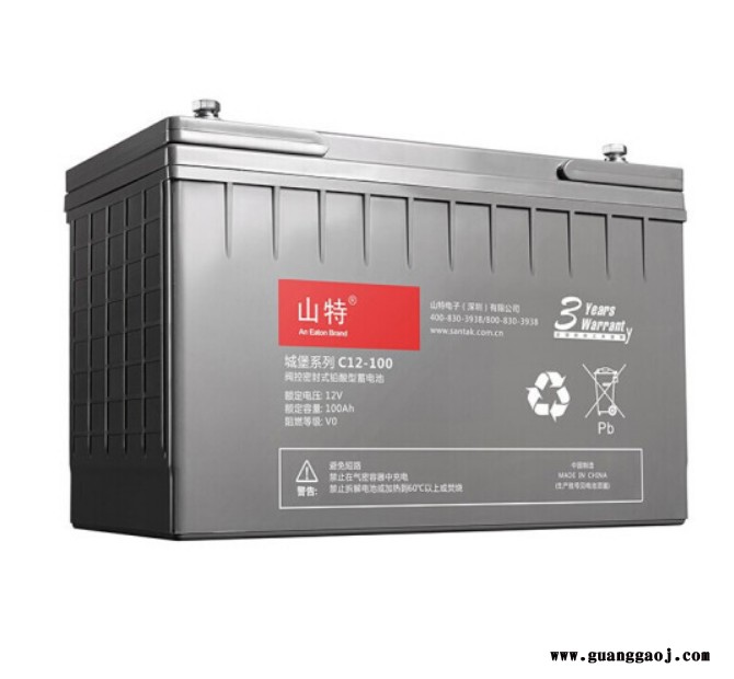 SANTAK山特蓄电池型号C12-100AH蓄电池厂家-UPS不间断电源配套蓄电池-太阳能电力系统蓄电池现货供应图2
