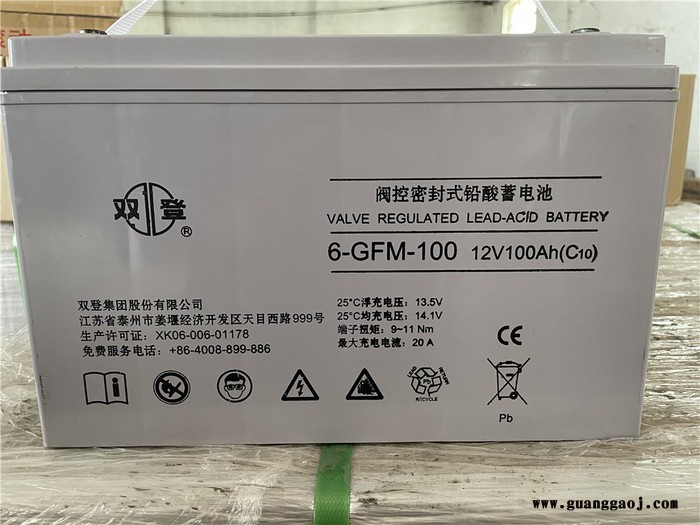 双登蓄电池 铅酸蓄电池免维护12V100AH6-GFM-100直流屏EPS机房UPS不间断应急电源