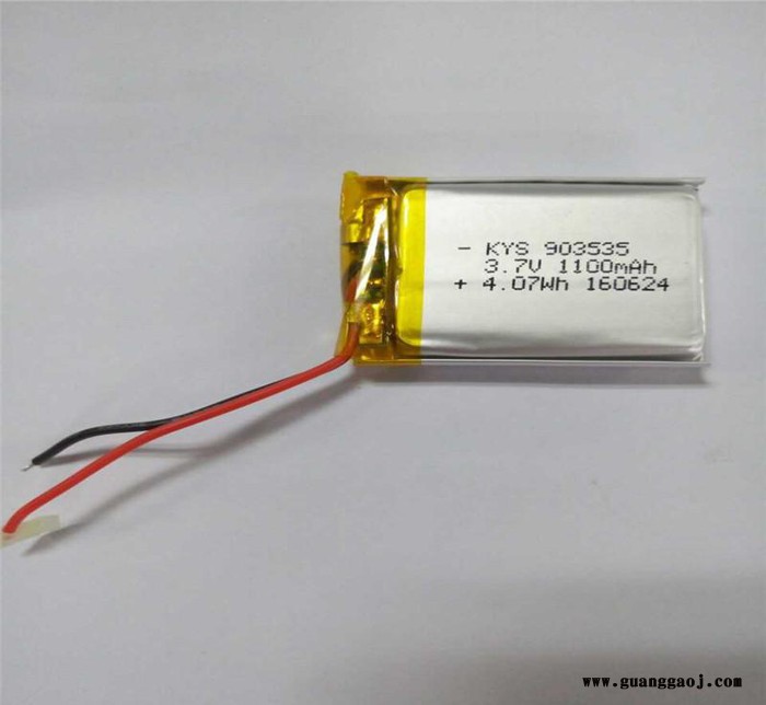 软包锂离子903535 3.7V1100mAh摄像机LED灯图2