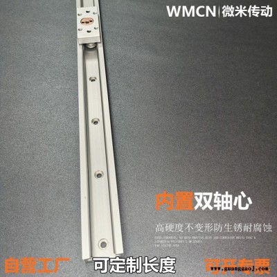 微米传动 SGRB15内置双轴心滑轨直线光轴导轨滑块锁紧25高速摄影方滑道滑台