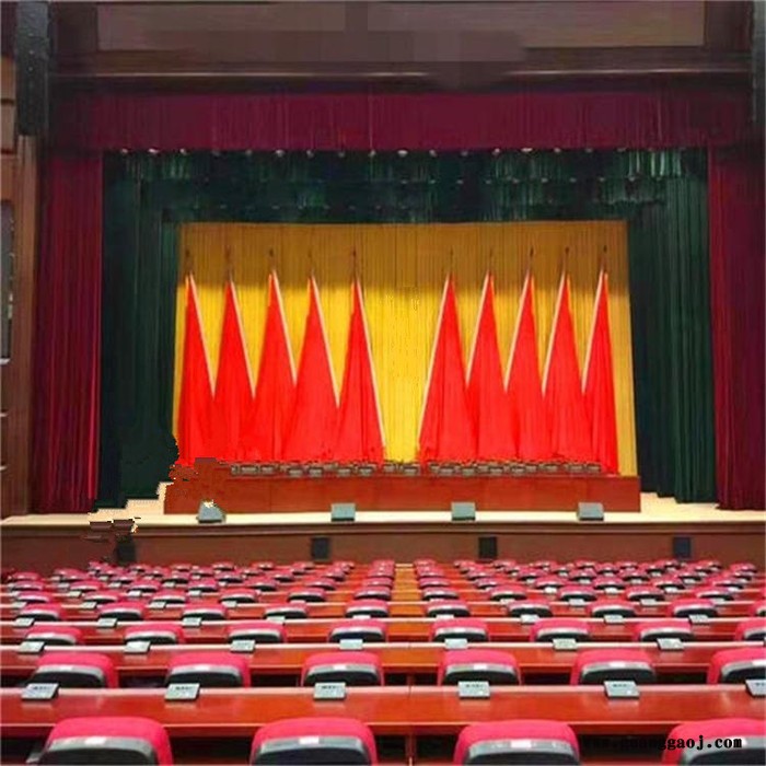 报告厅阻燃舞台幕布 礼堂边条幕 演出边条幕 沿幕 檐幕图6