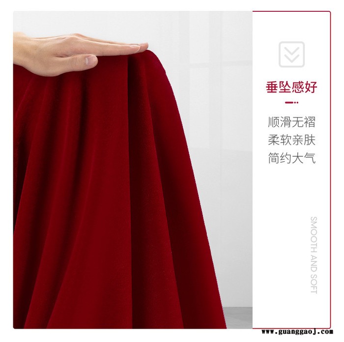 枣红色阻燃幕布 舞台大幕  舞台幕布 会议幕布图2