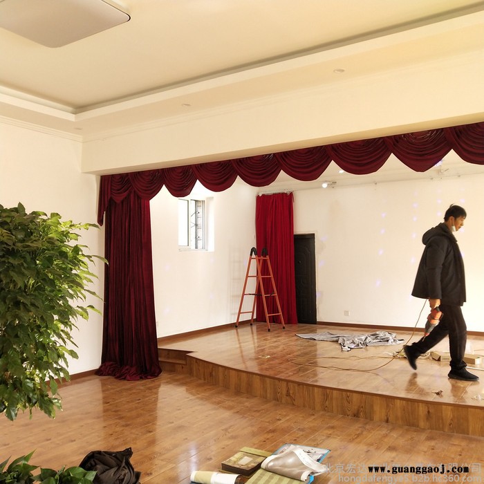 定制元旦汇报演出舞台幕布 小学幕布 幼儿园幕布 学校幕布 演出幕布图3