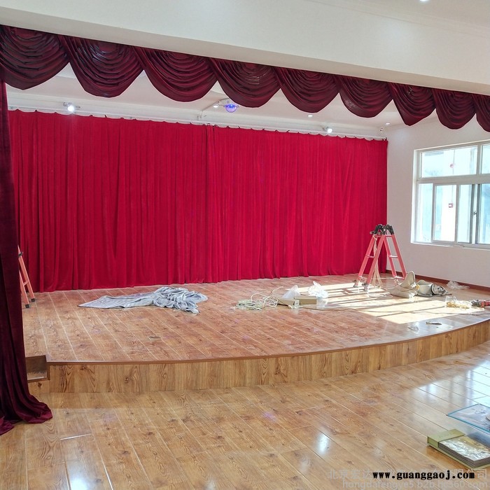 定制新年演出舞台幕布 小学幕布 幼儿园背景幕布 学校幕布 少年宫演出幕布图2