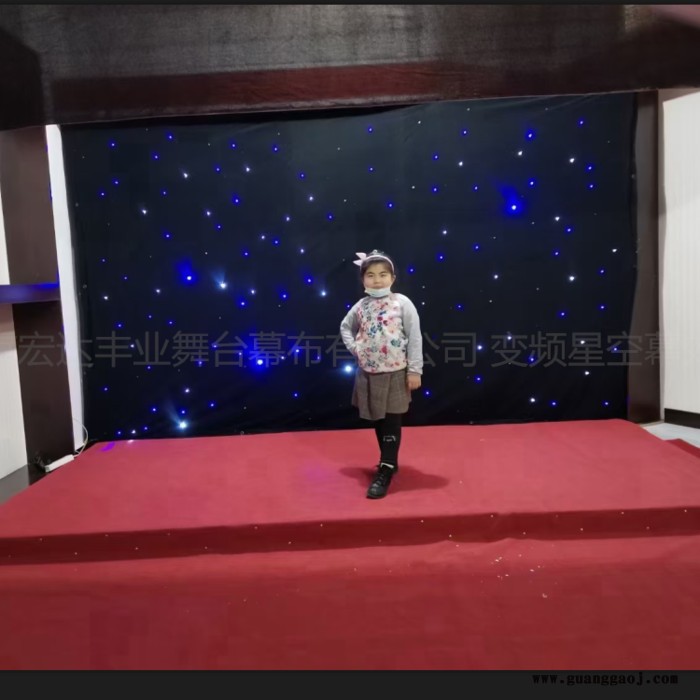 定制四线灯珠星空幕布星光幕布LED蓝白灯珠幕主播背景星空幕图6