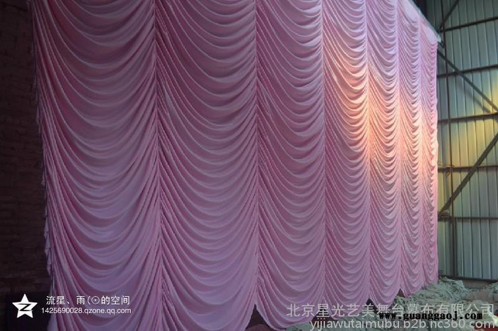 北京星光艺美 批发 销 售 麻绒  天鹅绒幕布  定制舞台大幕背景幕图5