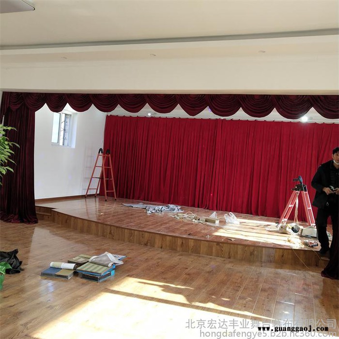 专业制作串叠幕 蝴蝶幕 水波纹褶幕布 演出幕布图2