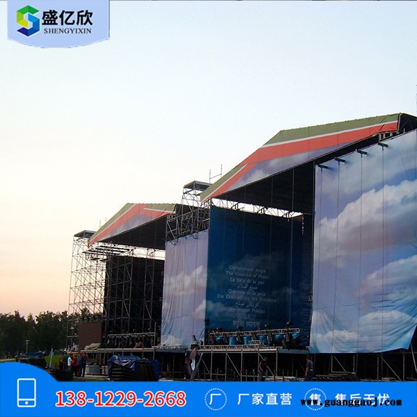 户外舞台架演出舞台架背景架线阵列音响架舞台桁架厂定制LW202007图5