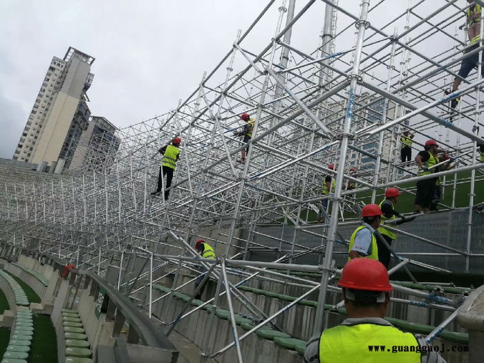 连云港市厂家质量认证钢铁雷亚架线阵音响架灯光架 盘扣式力压架舞台架子，盘式脚手架价格优惠图4