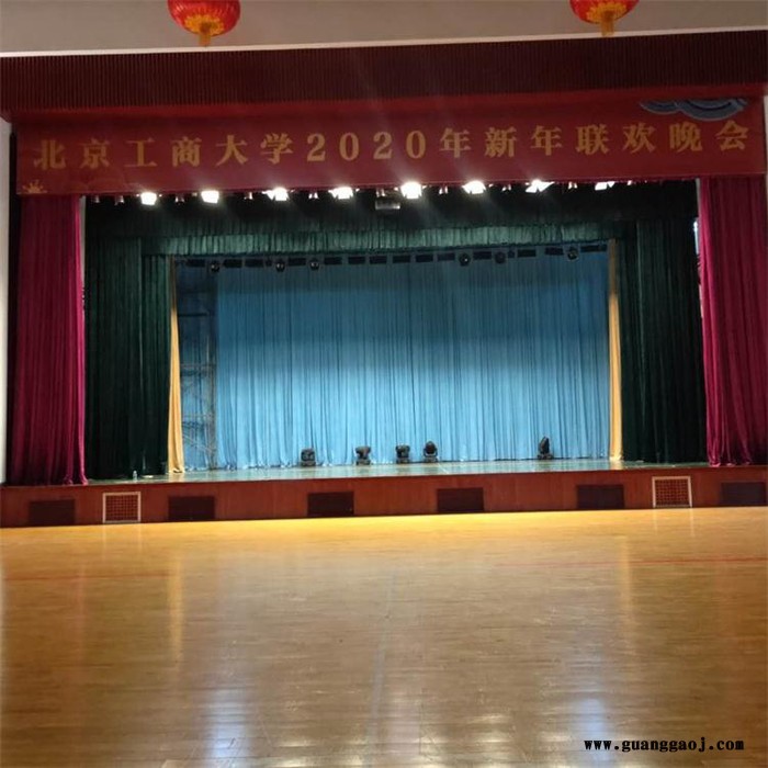 生产阻燃电动大幕 舞台幕布 金丝绒幕布 麻绒幕布 天鹅绒幕布图5