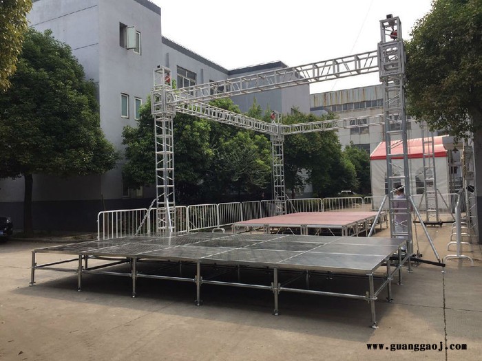 供应雷亚架舞台升降舞台钢铁拼装活动移动婚庆展台舞台架直销 拼装舞台快装舞台图3