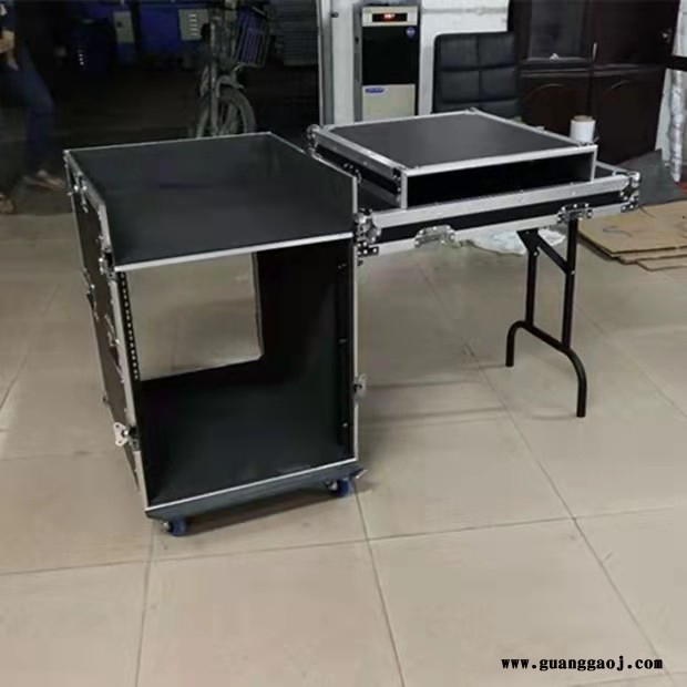 定做12u16u 音响航空箱机柜功放调音台话筒机柜舞台设备铝合金箱图3