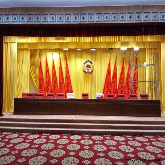 拉萨市背景会议十面旗西藏党代会背景舞台幕布定做图5