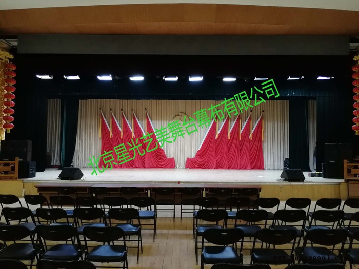 星光艺美订做天鹅绒舞台幕布纯棉天鹅绒幕布图5