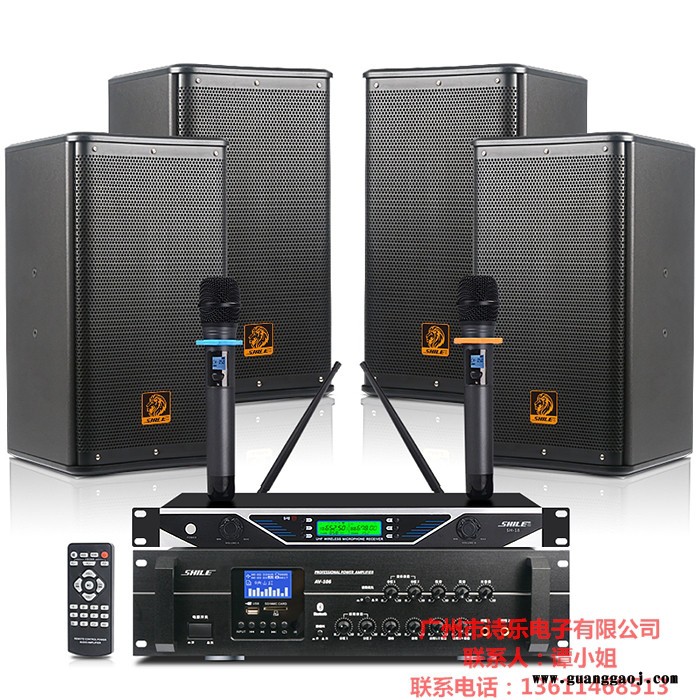 狮乐 会议室组合套装工程音箱S62 (纯后级功放) + BM10 （音箱）+ SH-12 U段无线麦克风 + 天琴六号图7