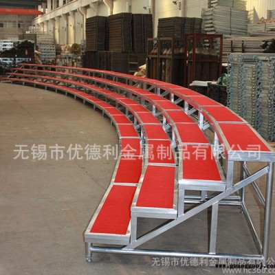 铝合金折叠快装拼接雷亚舞台合唱台 学校活动移动伸缩钢铁合唱台
