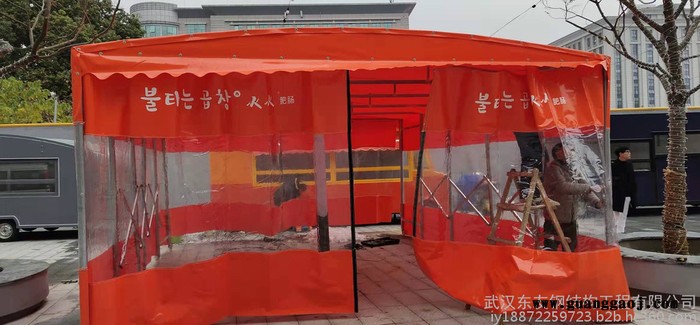 定制雨棚 遮阳蓬 推拉伸缩蓬棚篷车篷自行车电动踏板车停车棚 膜结构景观棚停车棚 移动大排档折叠篷 临时仓库舞台搭建图6